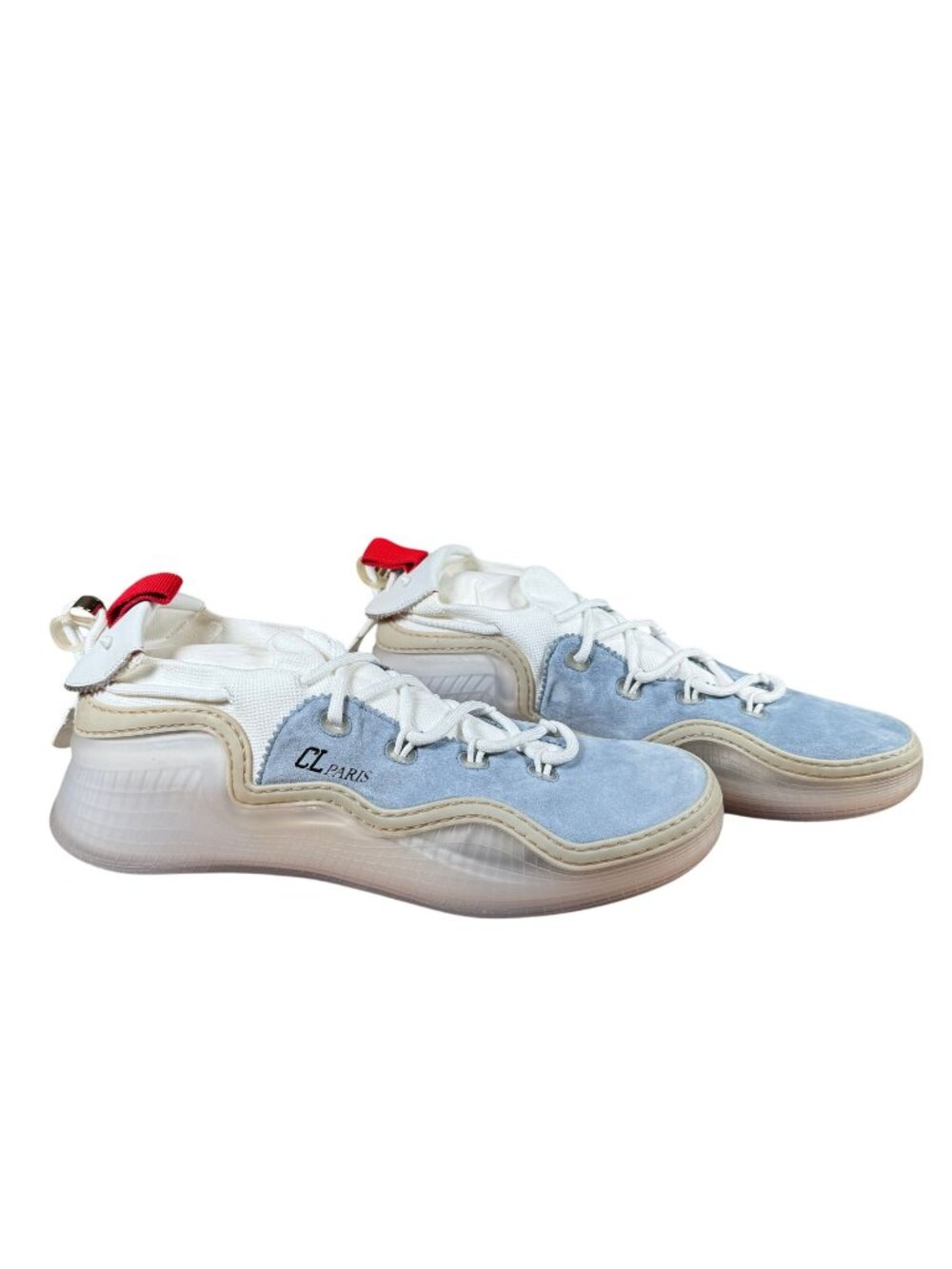 Christian Louboutin Men's Arpoador Flat Sneaker Zinc Bianco Size 45